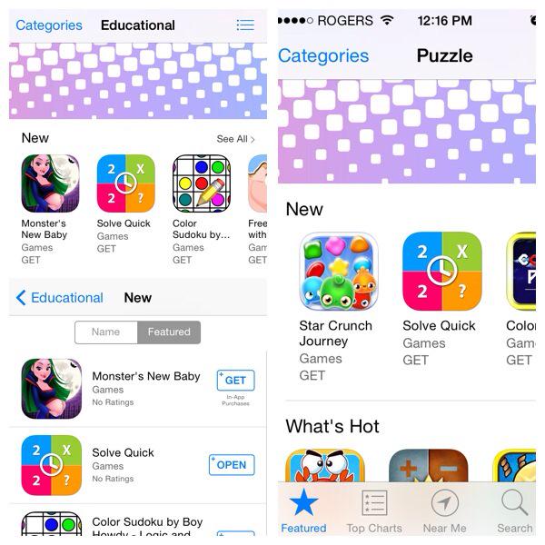 TitoInteractive's tweet image. Solve Quick has been featured as best new game in the educational and puzzle category for iPhone. #SolveQuick #math