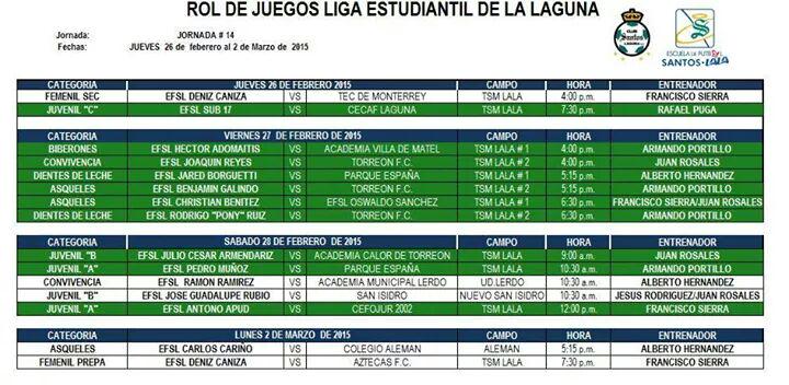 CFSantosLala's tweet photo. Aquí les dejamos los horarios de los partidos de este fin de semana de la #EFSL ¡VAMOS A APOYAR A LOS #GUERREROS! http://t.co/yqmh3XUjFT
