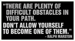gregshellstrohm's tweet image. Don't allow yourself to be one of your own obstacles.