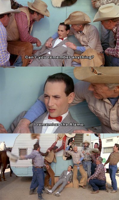 FactsAboutTexas's tweet photo. Peewee Herman remembers. http://t.co/ta2HfLRV0M