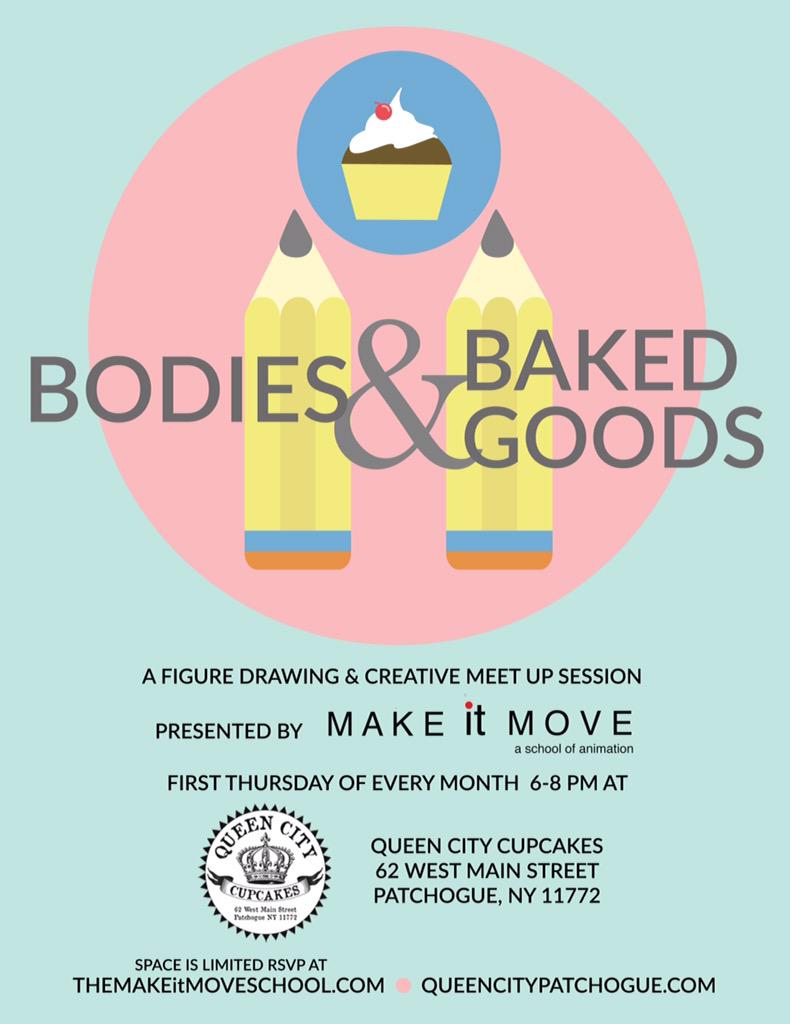 MAKE it MOVE School (@makeitmoveclass) on Twitter photo A week away from Round 2 of Bodies & Baked Goods <a href="/QCCupcakesNY/">Queen City Cupcakes</a> ! #Free all-ages #figuredrawing March 5
#longisland A week away from Round 2 of Bodies & Baked Goods <a href="/QCCupcakesNY/">Queen City Cupcakes</a> ! #Free all-ages #figuredrawing March 5
#longisland