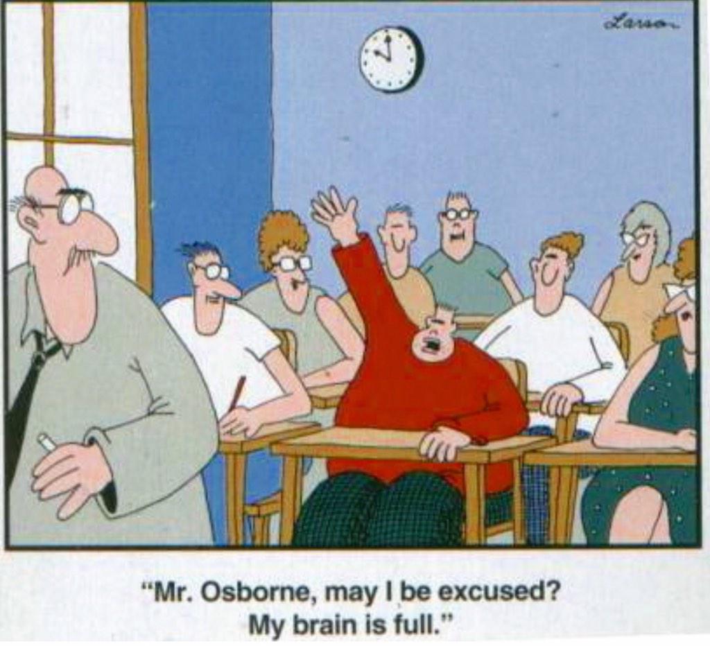 Me and my brain. May i be excused. Gary Larsen far Side. Excuse my Brain. Are excused.