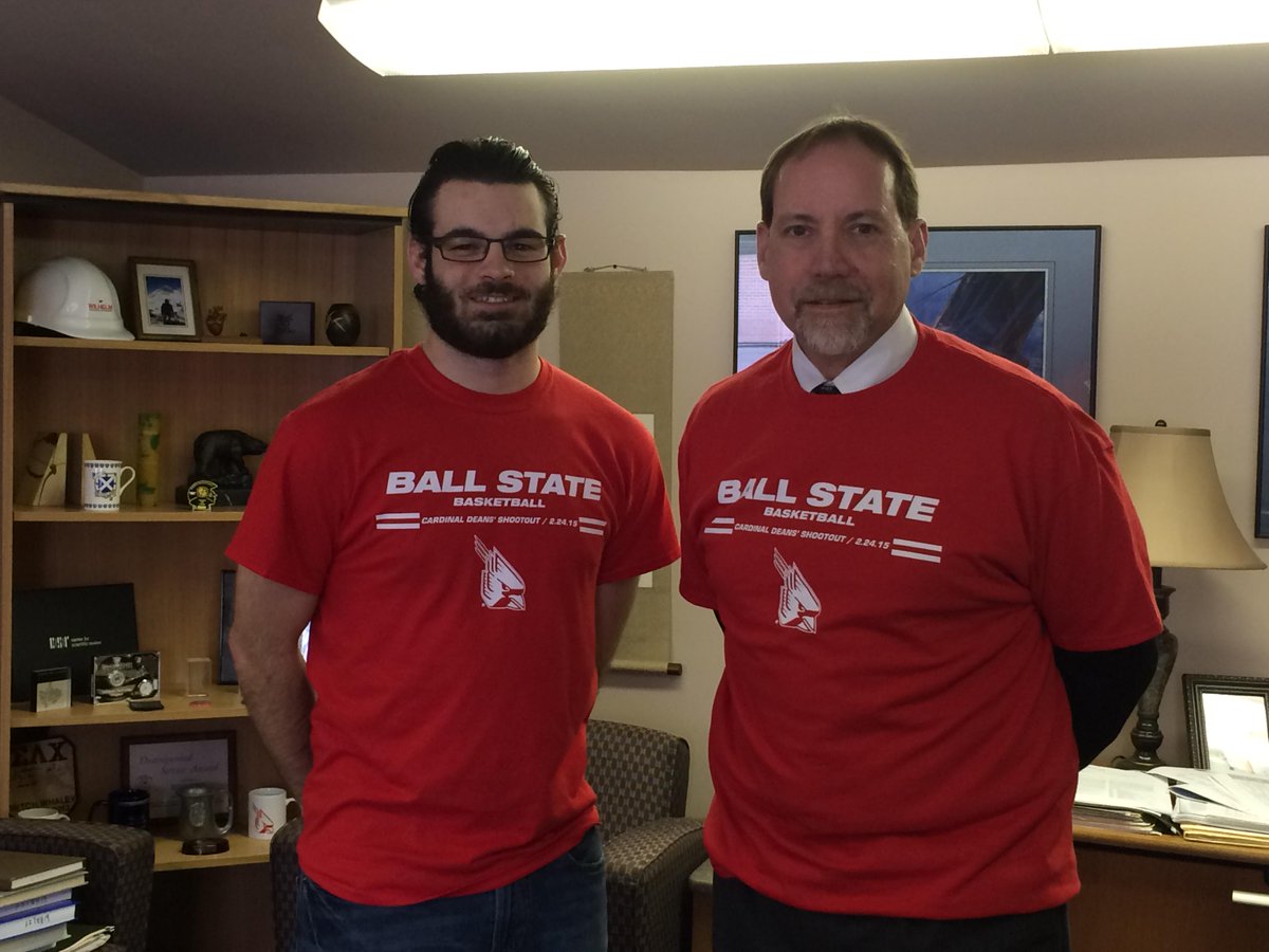 BallStateCAST's tweet image. Dean Mitch Whaley with Kevin Edgington……they both did a great job at the Dean's shootout!