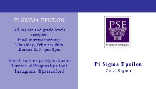 PiSigmaEpsilon1's tweet image. This is our last interest meeting so dont miss out on your chance to find out about Radford&apos;s finest business org.