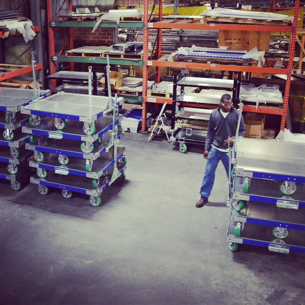 FlexQube's tweet image. Busy days for us at the fulfillmen center in Georgia! #leanmanufacturing #ProMat2015 #flexqube