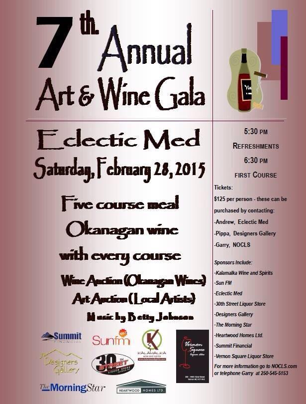 Only two days left until the NOCLS Art and Wine Gala! #artandwine #communitysupport #vernonbc