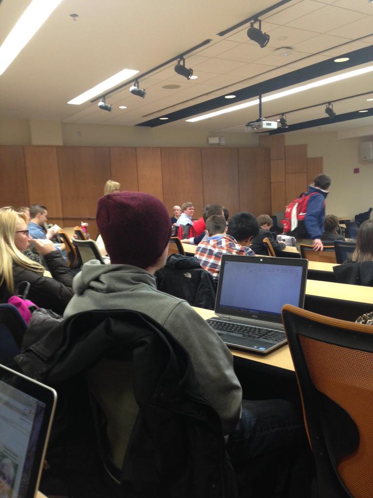 EngWeekMiamiOH's tweet photo. Everyone is anxious for @KathleenBuse to start her talk on #WomenInEngineering 
#EngineersWeek2015 http://t.co/e8QrL1nfBJ