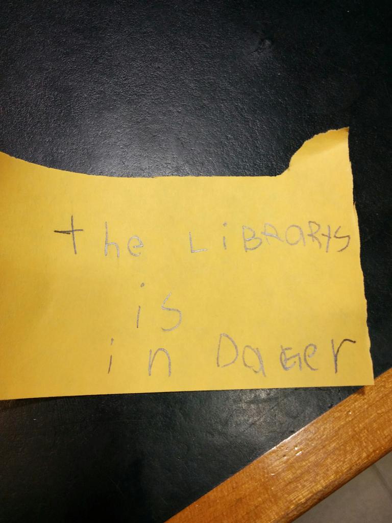 JeffBot023's tweet image. Found this taped to a computer in the kids section.   Danger danger Will Robinson.   #library #librarywork #dager
