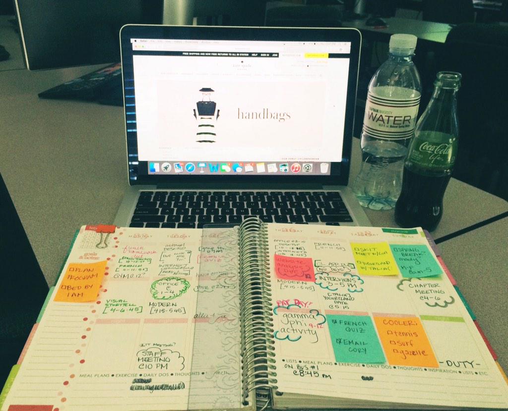tylerpojo's tweet photo. The essentials @ErinCondren @CocaColaCo @katespadeny @ChapmanU #gettinorganized #pojolifestyle http://t.co/UbApJm973i