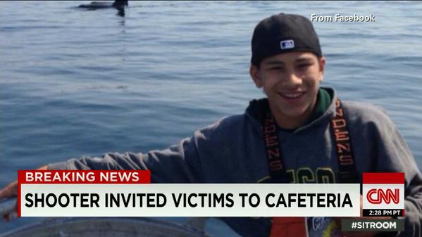 CNNSitRoom's tweet photo. #Breaking: 5 victims of #MarysvilleShooting were invited by shooter to go to same table in cafeteria @PamelaBrownCNN http://t.co/e2u7UoC7tk