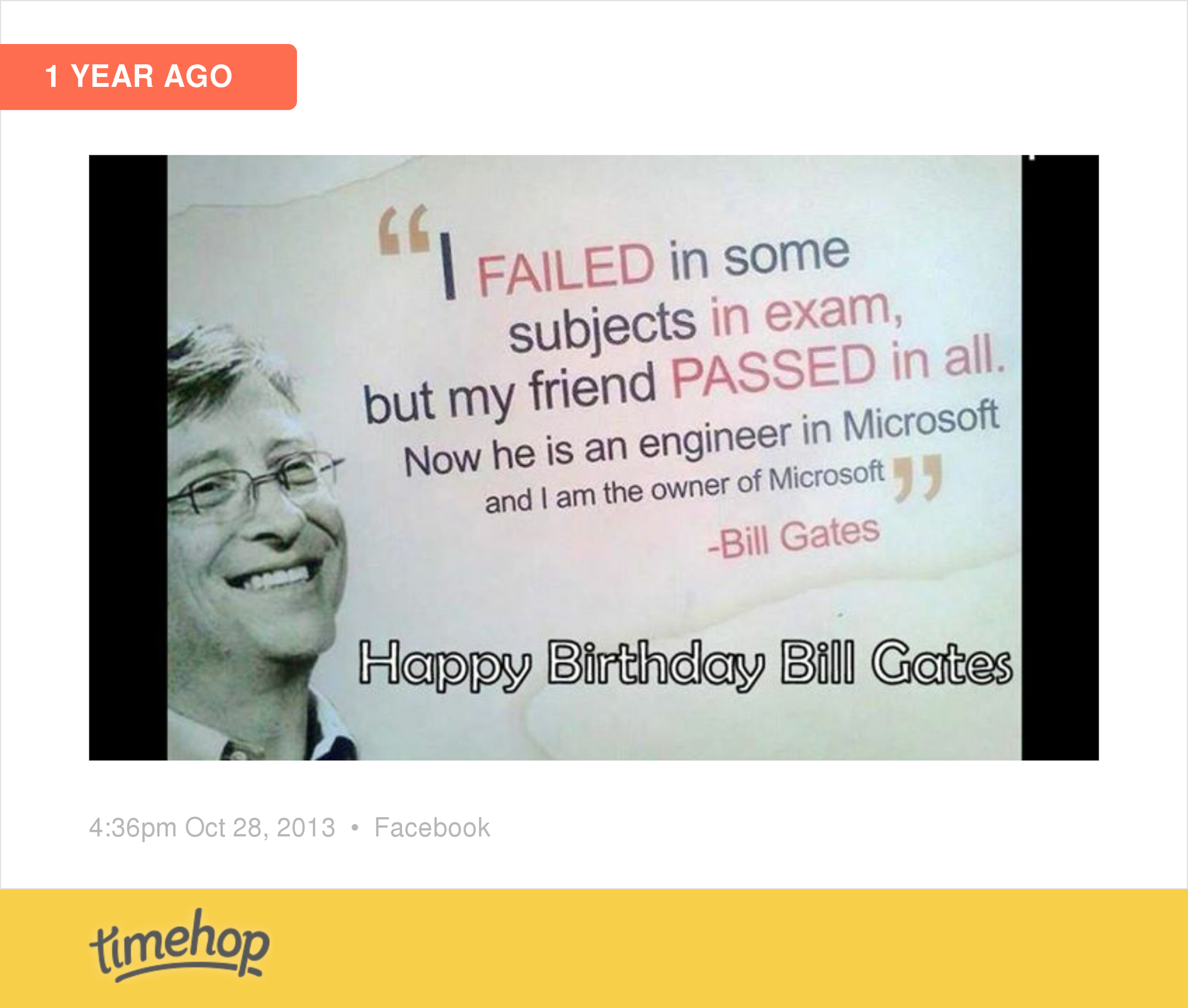 Happy Birthday to my Hero. Gates 