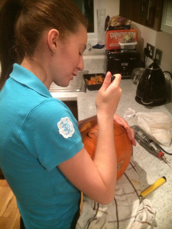 welshboyo116's tweet photo. Look out @Mitch106gti and @laura_loopyloo !!!! @lilmelmac is getting her pumkin on http://t.co/8cNchp3qgL