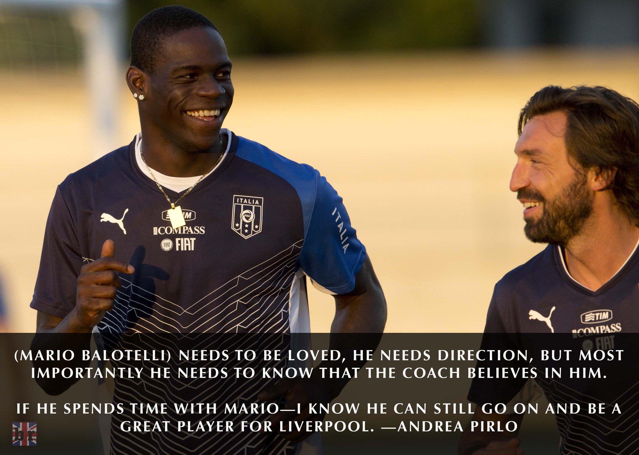 B/R Football on Twitter: "Andrea Pirlo: Mario Balotelli can become a  Liverpool great with a bit of love: http://t.co/LUjqdoAeGy  http://t.co/dPa2rHcH9I"