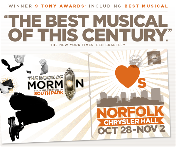 BookofMormon's tweet photo. #HelloNorfolk! Follow and RT for a chance to win 2 tickets for October 29 at Chrysler Hall! http://t.co/byjt8VacXg