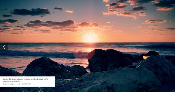 It's a new dawn, it's a new day....  Thanks <a href="/journeyofnow/">Stephen</a>