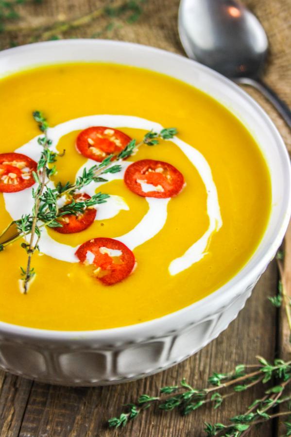 foodista's tweet image. Pumpkin Chili Coconut Soup by @messmakesfood Foodista&apos;s Food Blog of the Day! messmakesfood.com/pumpkin-chili-…