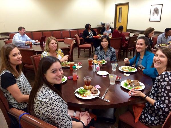 timi_winter's tweet photo. Another aspect of satisfying our hunger for learning! #danacenter #centralUlearns #yummylunch http://t.co/pRt46U52zW