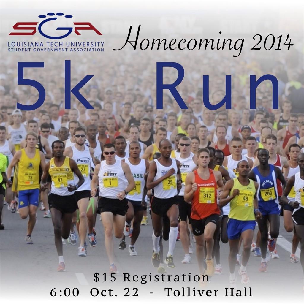 Louisiana Tech SGA on Twitter "Think you can win tonight's 5K? Come