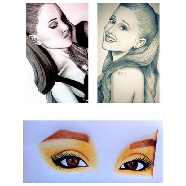 MissieVie's tweet photo. “@TodgeGrande: I hope Ariana sees my drawings someday :( @ArianaGrande please love? 💜🌸 http://t.co/uG9FVkcp1i” #EMABiggestFansArianaGrande