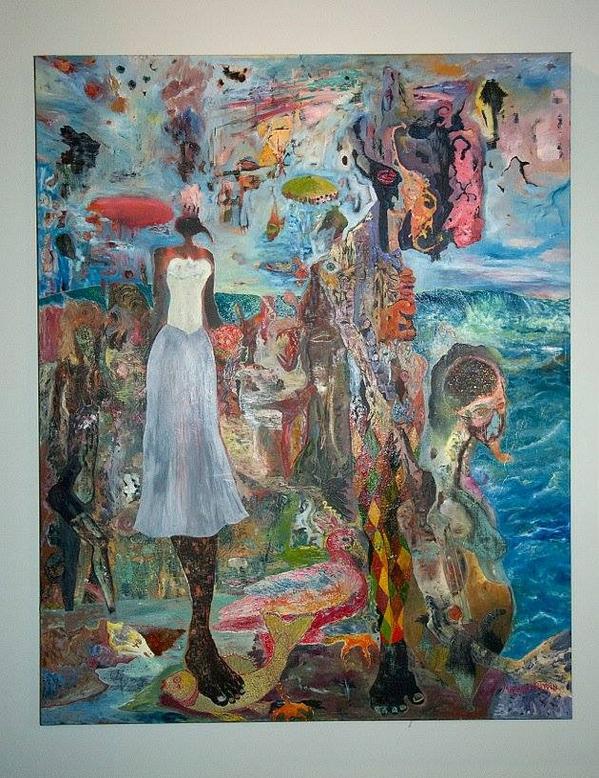 peek at "go figure" juried show #blackearthgallery #art #edgy #figures #nudes #contemporary #dream #painting a must c