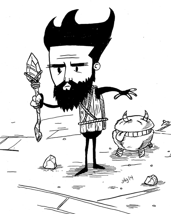 jamie_dee's tweet photo. Morning drawing. #dontstarve #wilsonrules @klei http://t.co/q8BBsBHKqs