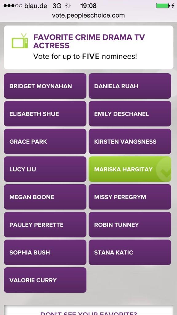 svufanblog4015's tweet photo. PCA VOTING TIME!
#VoteForMariska , #VoteForSVU and #VoteForDebra ! http://t.co/snR57WxPyw
RT!! #MysteriesofLaura #SVU http://t.co/7qQH0lVedP