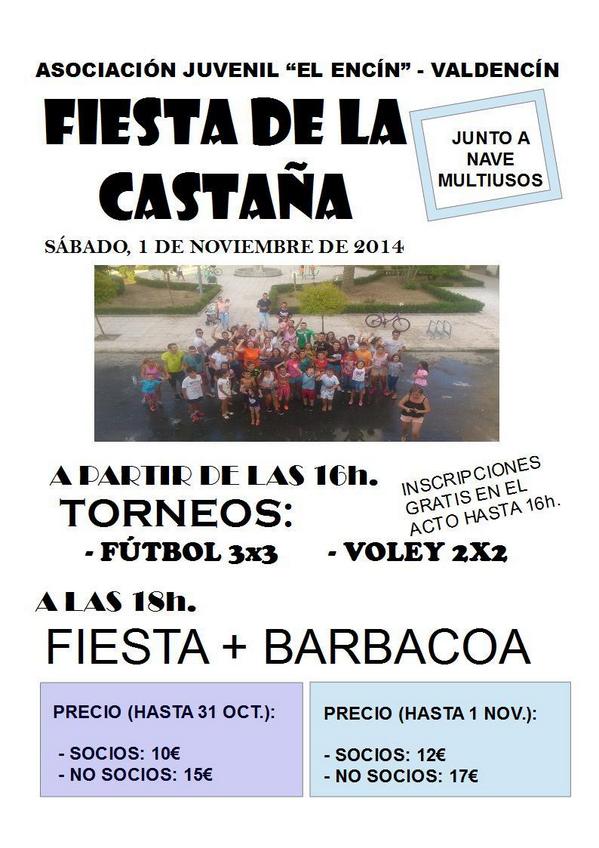 el_encin's tweet photo. Ya tenemos cartel para la #FiestaDeLaCastaña este Sábado 😆 http://t.co/HOTHy8RBR8