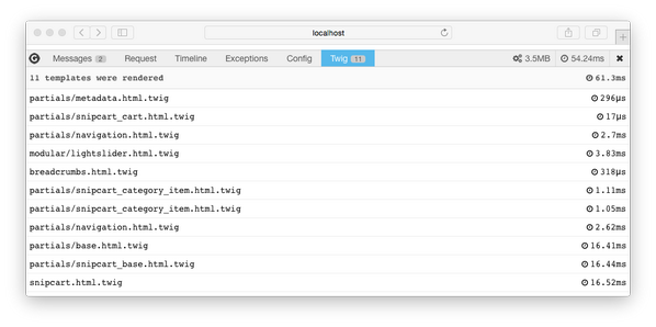 getgrav's tweet image. With upcoming #DebugBar you will be able to see details on your #Twig templates as rendered by #Grav
