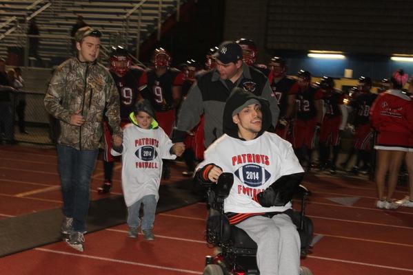 BCSDHighSchool's tweet photo. A special night for our seniors and for Isaac! http://t.co/K76BuBRxxE