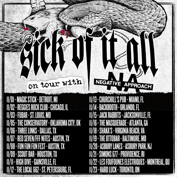 SOIANYC's tweet image. Spread the word! #SickOfItAll #NegativeApproach #onTour #HardcoreFromTheStart RT RT!