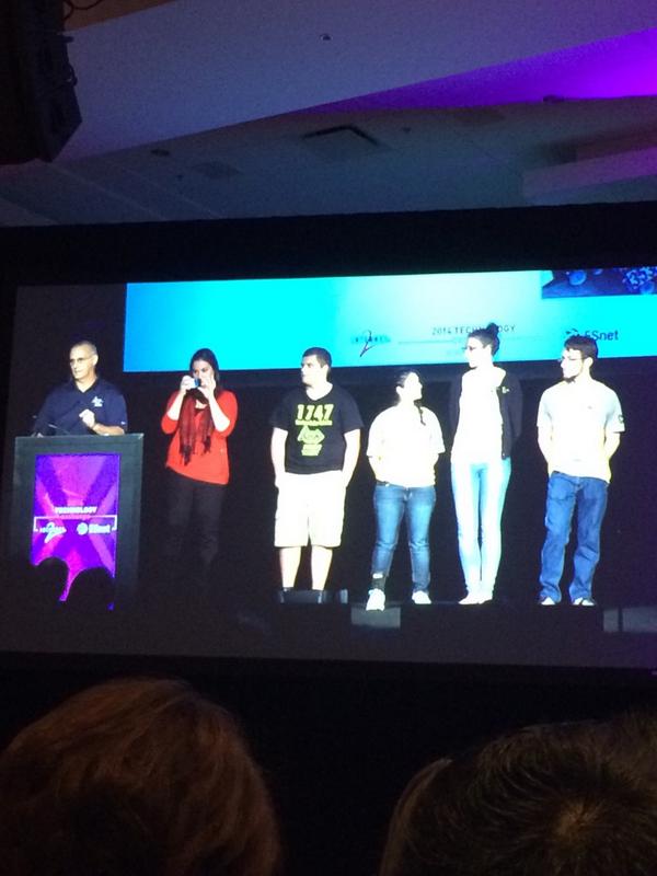 Angela_Stark's tweet image. @IndianaFIRST takes the stage at #TechEX14 #robotics #STEM