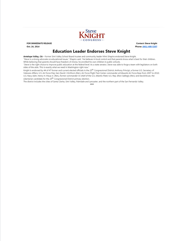 Knight4Congress tweet picture