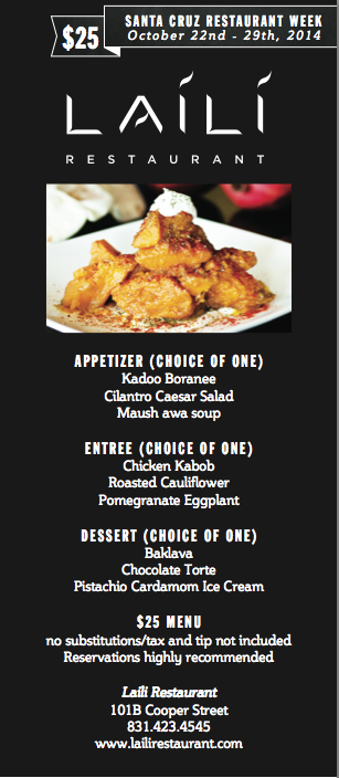 santacruzdining's tweet photo. #SCRW14 Restaurant Showcase: @laili_sc
More Information - http://t.co/3BATSDXBAs http://t.co/w8s2pnx58k