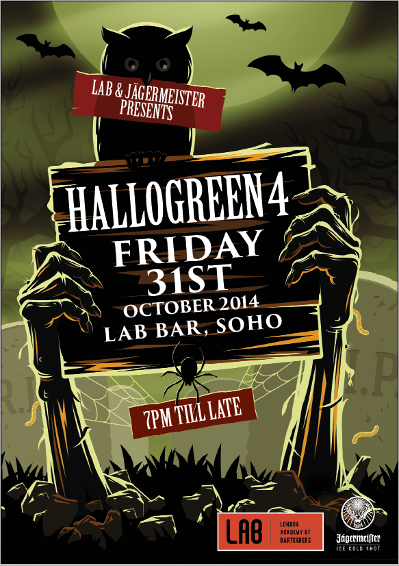 Retweet &amp; you could WIN a round of <a href="/JagerUK/">Jägermeister UK</a> cocktails for you +4 mates on Friday. Hallogreen 4 <a href="/LABsoho/">LAB BAR</a> Fri 31st 7pm