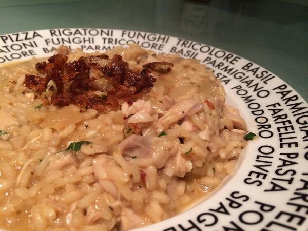 thewinecircle's tweet photo. #homemade #roast #chicken #garlic #mint #risotto with a lovely oaky Chardonnay! http://t.co/3nlCxDV3h6