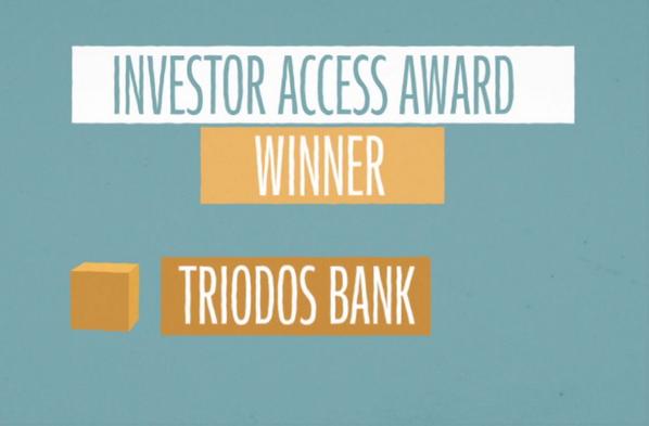 Winner of the Investor Access Award is <a href="/triodosuk/">Triodos Bank UK (inactive)</a>, a sustainable bank w/ 30,000+ UK retail customers #SocInvAwards14