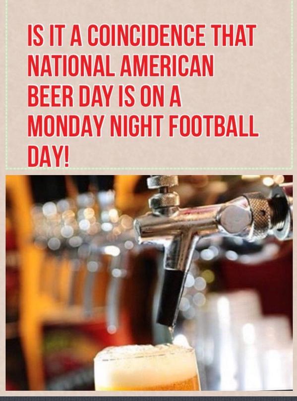 PPTservices's tweet image. So #MondayNightFootball happens to be on the same day as #NationalAmericanBeerDay TODAY KEEP IT LOCAL AND CELEBRATE