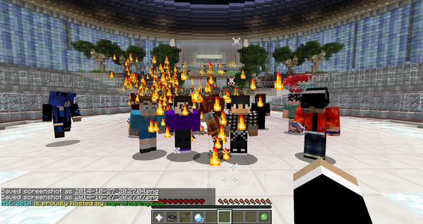 shady_cast's tweet photo. ALSO @TekonMC FIRING HIS LASER... @MineconSE #MSE2014 http://t.co/98Z65ejz9R