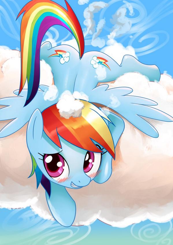 chewytbirdy's tweet photo. RainbowDash is looking cute on the cloud. #rainbowdash #brony #cute #mylittlepony #mlpfim #mlp #elementofloyalty http://t.co/mzIh4VGxCB