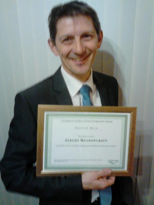 JeremyRJFC's tweet photo. Very proud to tonight receive this Citizen Celebration Award in recognition of contribution to Rastrick &amp; residents! http://t.co/0hHy1F0rlS