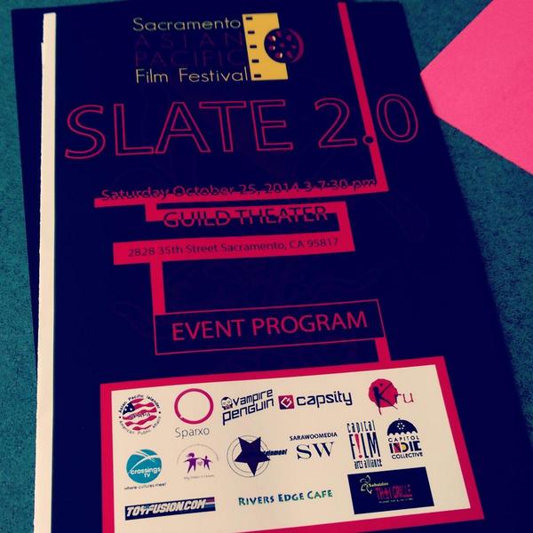 sarawoomedia's tweet photo. At #SAPFF #Slate 2.0! Spookie...watching the student film challenge. #cosplay #film http://t.co/FSAo1GC64k