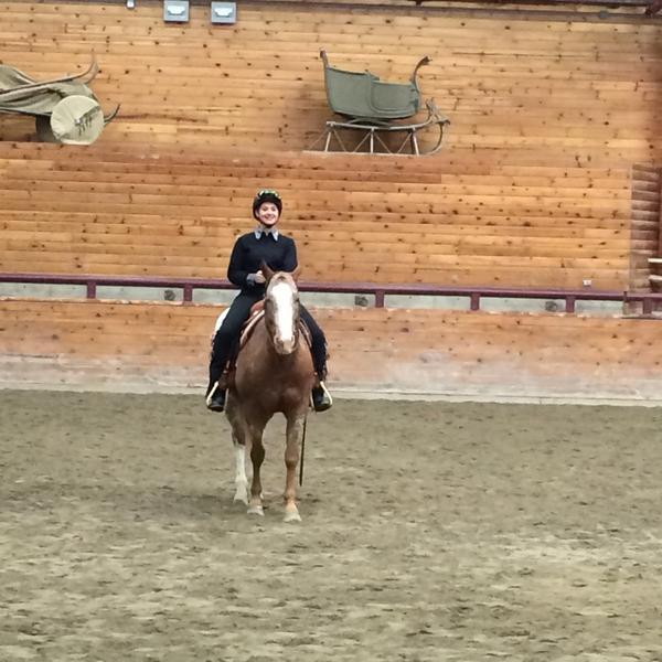 Leighanne after her first class at her first ever show.