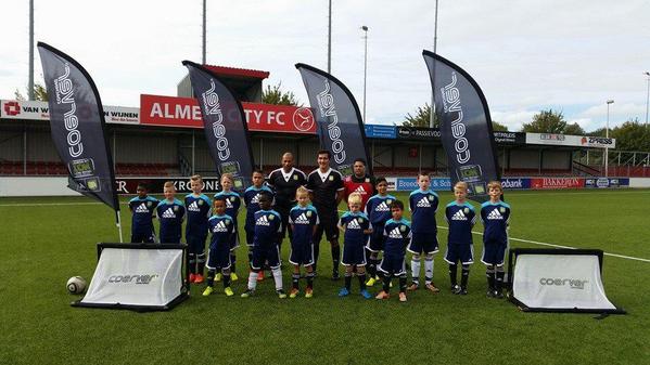 Coerver Staff and Kids at the course in the stadium <a href="/AlmereCityFC/">Almere City FC</a>  #THANKFULL