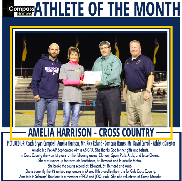 Buckhorn_High's tweet photo. Mr. Rick Roland of Compass Homes presents Amelia Harrison with her award for being Athlete of the Month! #BuckPride http://t.co/y8b9qREgjn