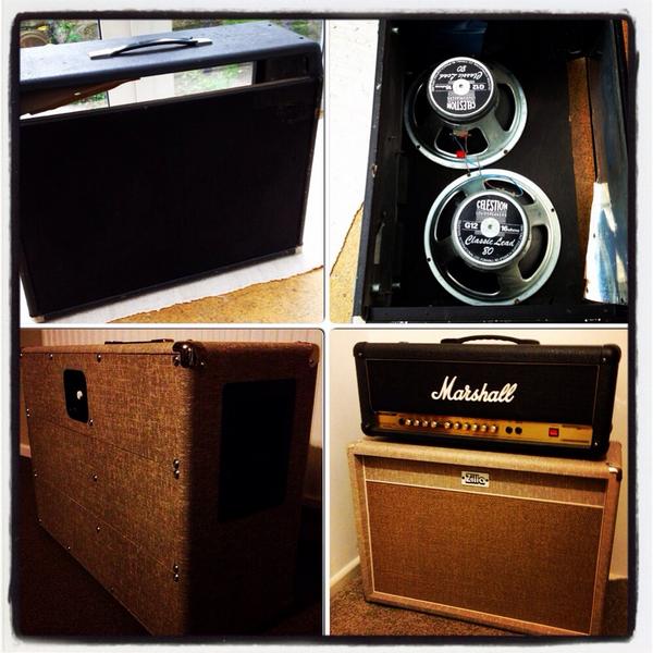 romchip's tweet image. One old, backless twin 12" combo shell replaced with a beautiful Zilla cab. #celestion #zillacabs #marshall #guitar