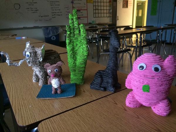 sarahp_tweets's tweet image. #STEAMEDUCATION kids use 123Dmake to make #stackforms + estimate area and volume #nycischool #ischoolpolymath