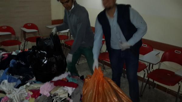 Toscate's tweet image. categorizing received #donations from good willing #people and preparing them for #distribution on upcoming Friday