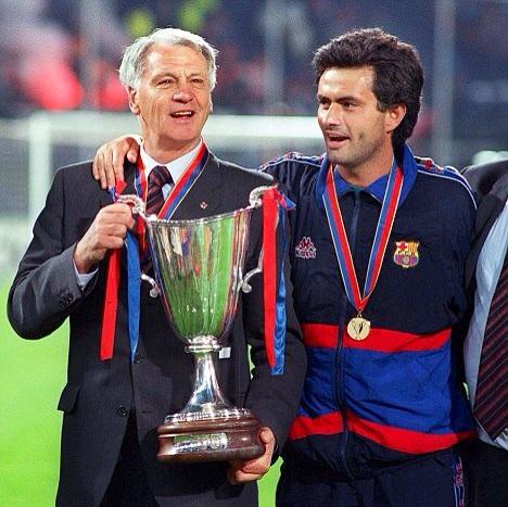 VintageFooty on Twitter: &quot;Bobby Robson &amp; Jose Mourinho at Barcelona 1996/97  http://t.co/eWUKtfamm8&quot;