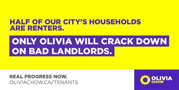 oliviachow's tweet photo. Half of all households in Toronto rent their homes. Time to strengthen their rights. http://t.co/miCHn3gFsv #TOpoli http://t.co/VQNbmXkOmF