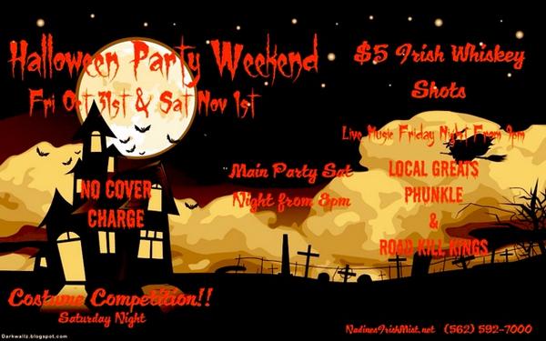 NadineIrishMist's tweet photo. Halloween weekend @NadineIrishMist Live music Fri&amp;Sat Main Party Sat Night with Phunkle and Road Kill Kings! http://t.co/I9ifdUmFat